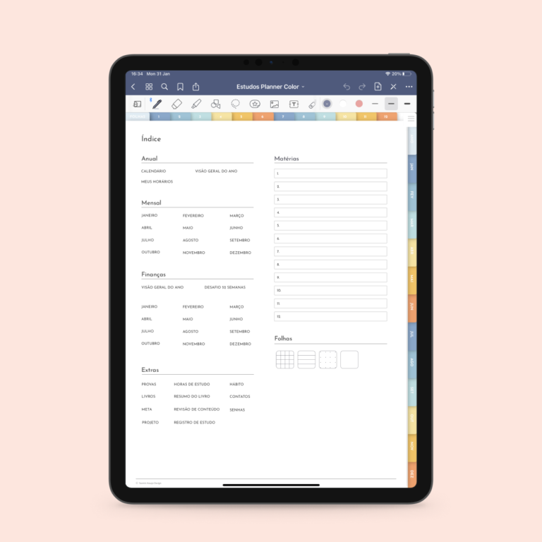 Im - estudos planner - color - indice