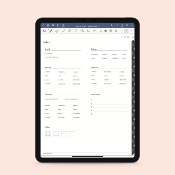 planner digital indice