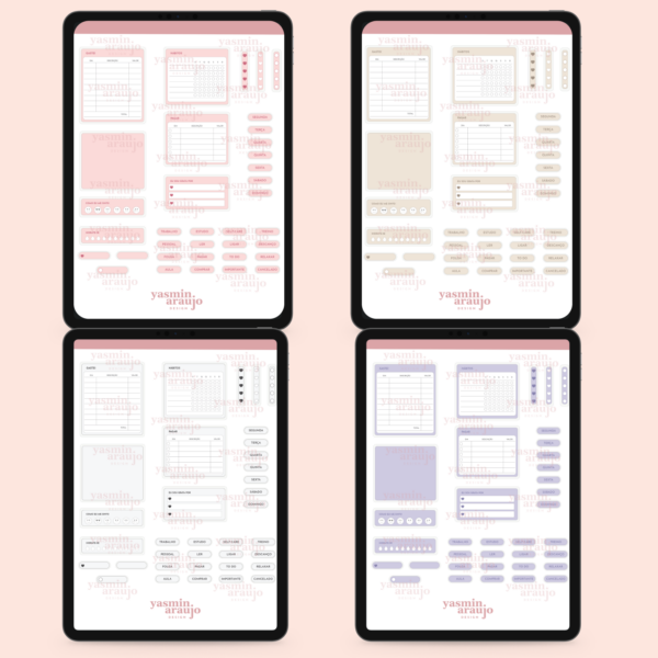 adesivos digitais funcionais planner digital 2025