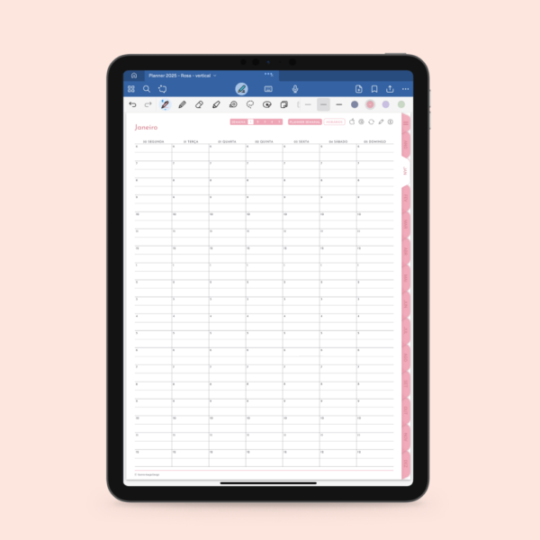 planner digital 2025 planejamento por horários