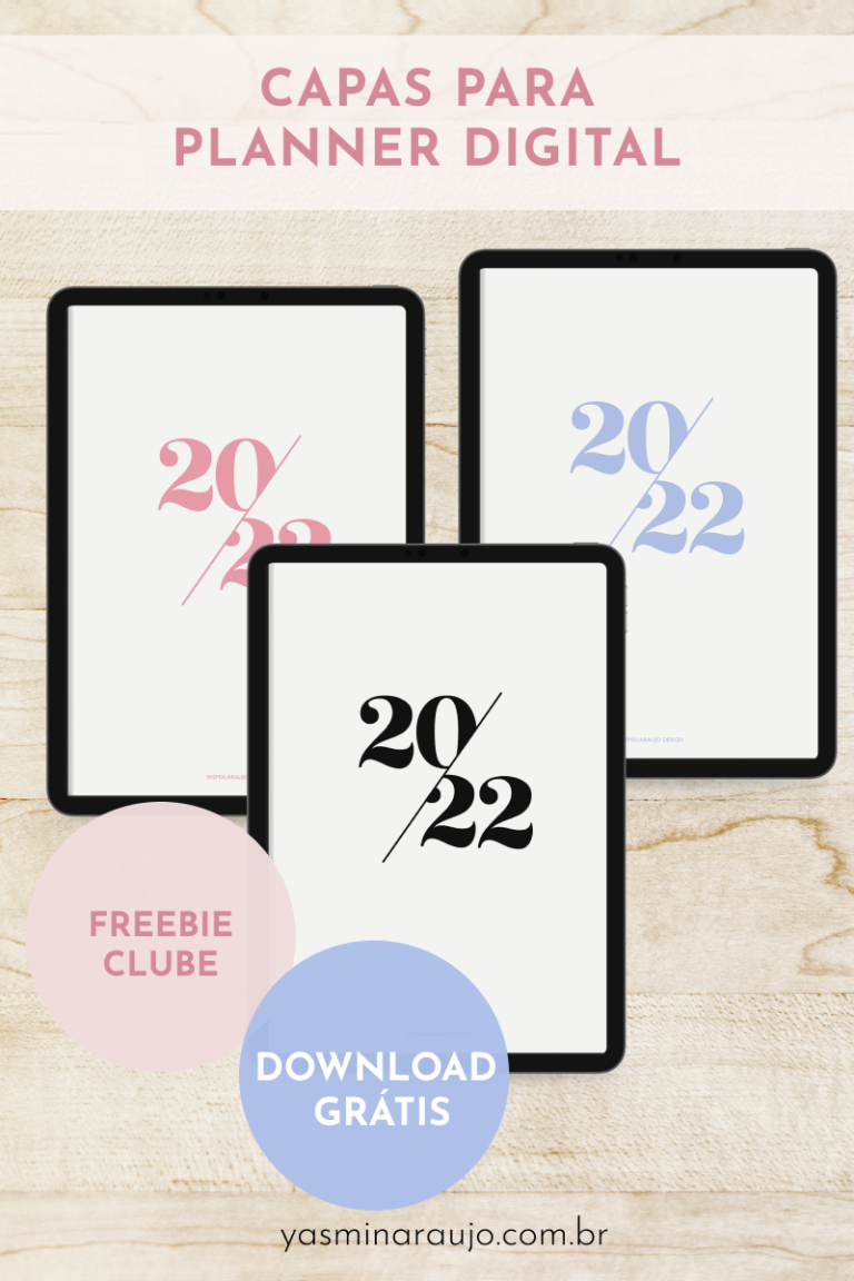 Capa para planner digital 2022