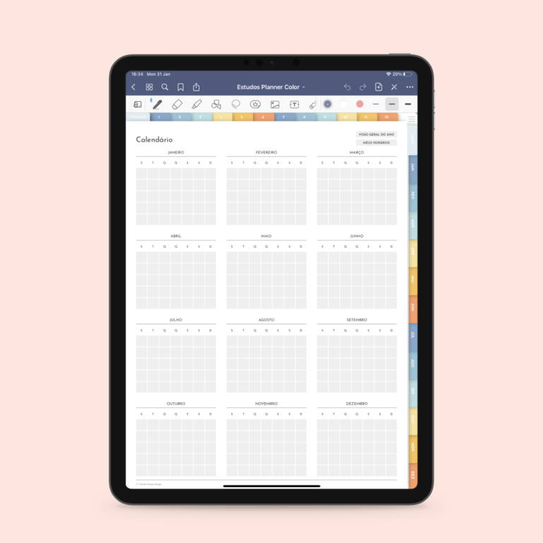 Im - estudos planner - color - calendário